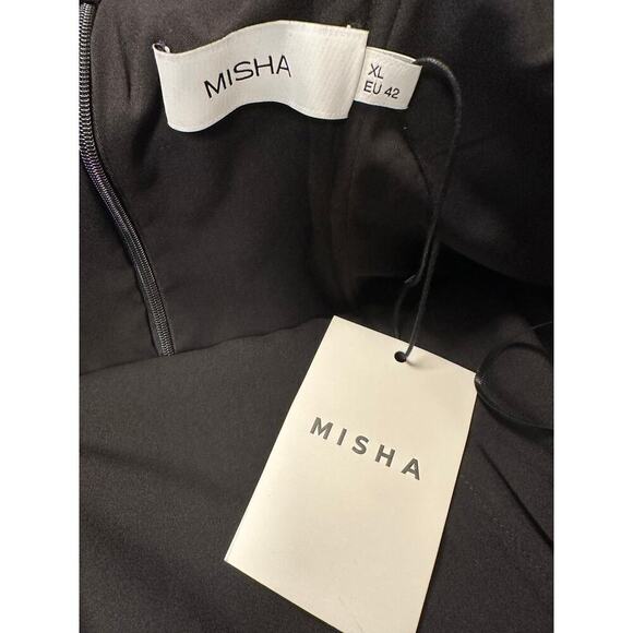 Revolve Misha Size XL 14 16 NWT Jemma Black Strapless Cocktail Dress LBD Classic - Picture 7 of 8